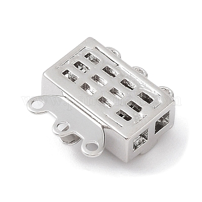 Латунные застежки из прозрачного кубического циркония с микропаве KK-C031-10P-1