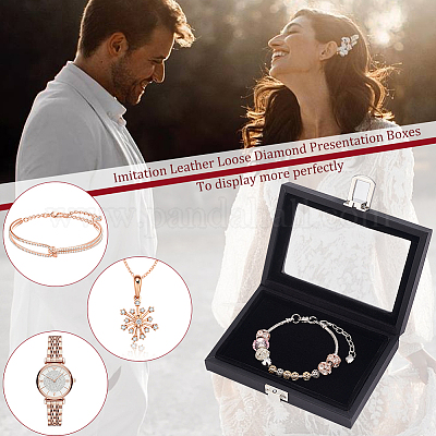 Подарочные коробки из искусственной кожи с бриллиантами AJEW-WH0033-26-1