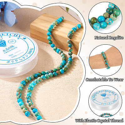 Наборы для самостоятельного изготовления браслетов из бусин натурального регалита/императорской яшмы/морского осадка DIY-TA0002-69A-1