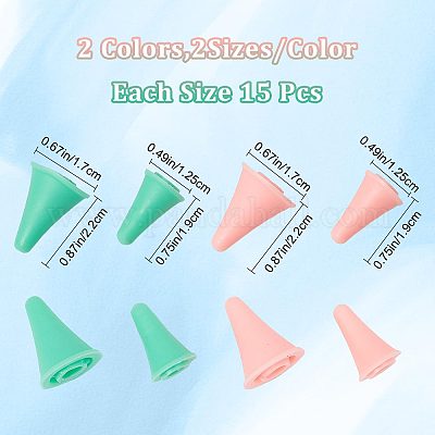 60 шт. 4 резиновых протектора для кончиков спиц DIY-GF0006-62-1