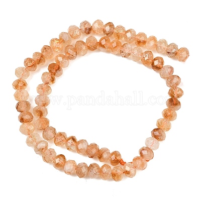 Нити из нагретых натуральных цитриновых бусин&nbsp;G-C259-A19-5x8mm-1