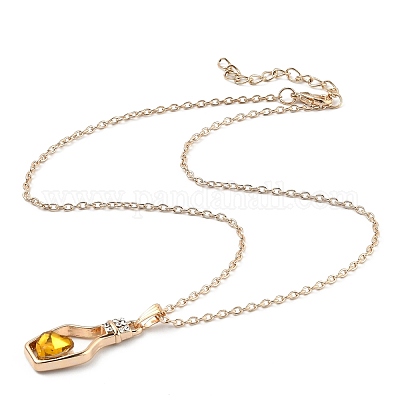 Сплав смолы кулон ожерелья NJEW-B0003-07LG-1