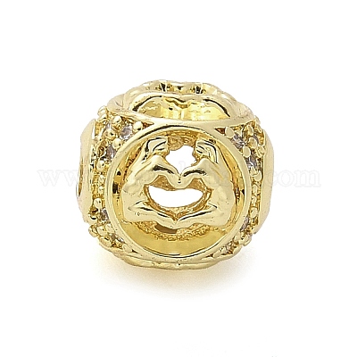 Латунные микро проложить кубического циркония бусы KK-Z095-03G-06-1