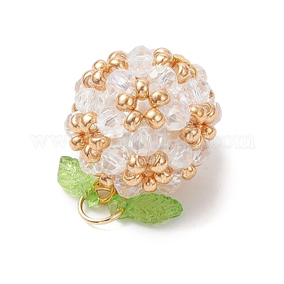 Подвески из акрила и стеклянных бусин PALLOY-MZ00880-04-1