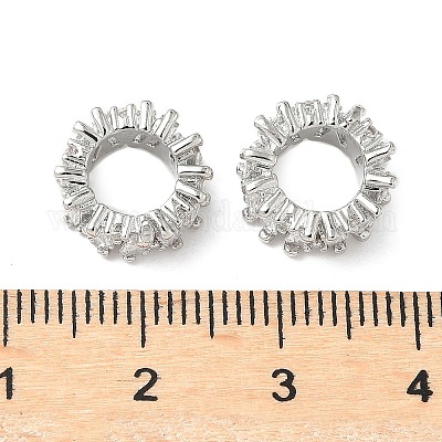 Латунные микро проложить Цирконий Европейский бисером KK-A254-08P-1