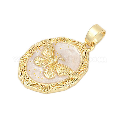 Латунь эмаль подвески KK-U068-09G-03-1