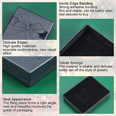 10шт картонные шкатулки для украшений CBOX-PH0002-09B-1