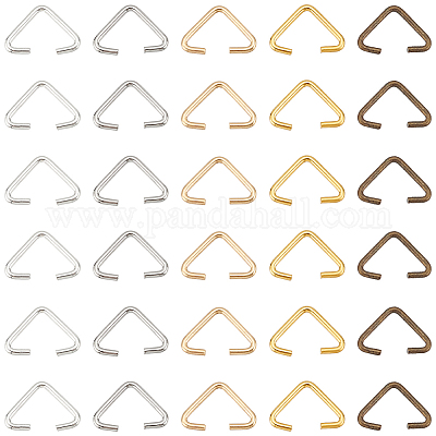 600шт 5 цвета железные треугольные кольца IFIN-SC0001-55-1