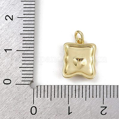 Латунные подвески с красной эмалью KK-D424-29A-G-1