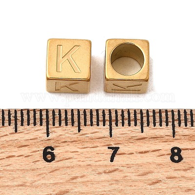 Европейские бусины из нержавеющей стали 304 STAS-D382-02K-G-1