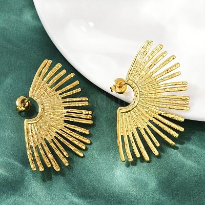 Серьги-гвоздики из нержавеющей стали 304 EJEW-U070-04G-1