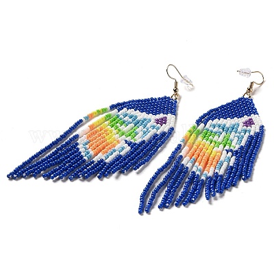 Серьги-люстры из латуни в стиле бохо EJEW-D105-01E-1