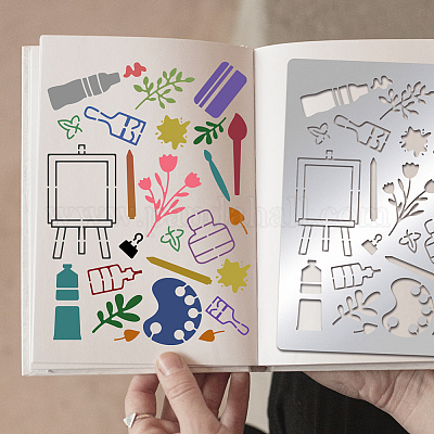 Трафареты для штампов из нержавеющей стали DIY-WH0289-037-1