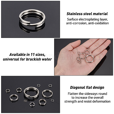 Wholesale SUPERFINDINGS 201 Stainless Steel Split Ring 