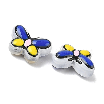 Прозрачные стеклянные эмалевые бусины LAMP-C023-02C-1