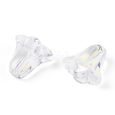 Прозрачный Electroplate стеклянные бусины EGLA-N012-03-1