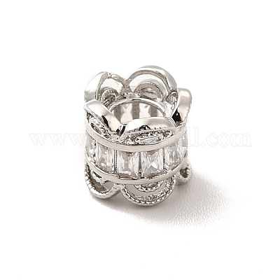 Стойки обшивки латунь кубического циркония европейский шариков KK-G458-16P-1