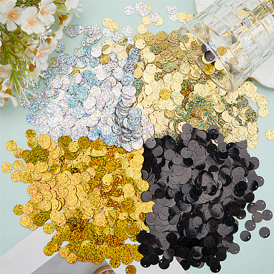 160 г подвески из пайеток/блесток из ПВХ 4 цветов KY-CY0001-03-1