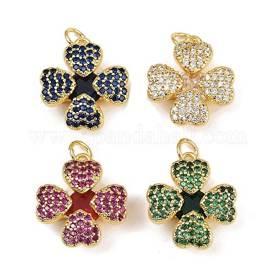 Латунные микро проложить кубического циркония подвески KK-A257-17G-1