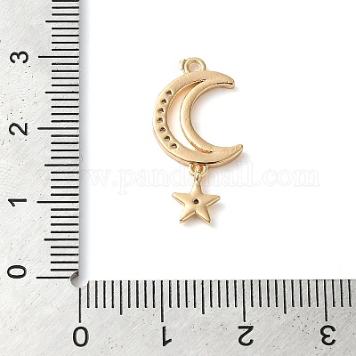 Латунные микропаве прозрачные подвески с фианитом KK-G503-39G-1