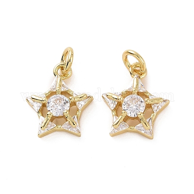 Стойки обшивки латунь микро проложить кубическую прелесть диоксида циркония KK-C008-34G-1