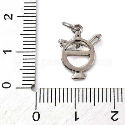 Латунные подвески-десерты с микропаве из кубического циркония KK-P308-63P-1