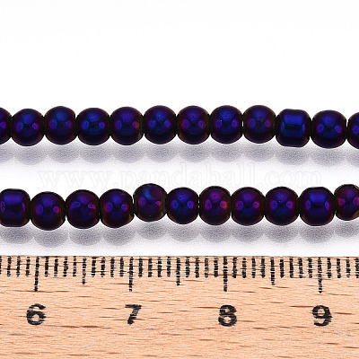 Chapelets de perles en verre électroplaqué&nbsp;EGLA-T021-4mm-13C-1