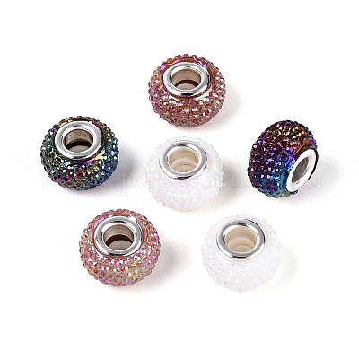 Европейские бусины из смоляных страз с большим отверстием OPDL-T003-01I-1