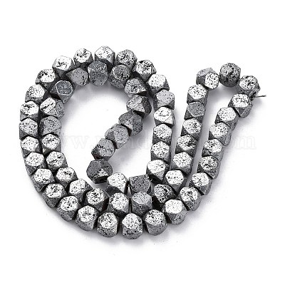 Гальванические бусины из натуральной лавы G-A256-C01-01D-1