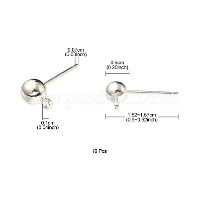 Латунный шар сообщение уха шпильки KK-YW0001-11S-1