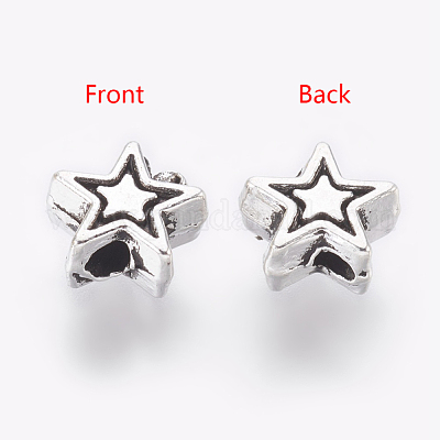 Сплавочные овальные бусины тибетского стиля  TIBEB-01-AS-RS-1