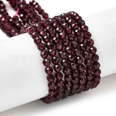Гранат природный бисер нитей&nbsp;G-J376-36B-4mm-1
