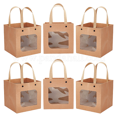 12Pcs bags with handles small gift bag clear party favor bags Small