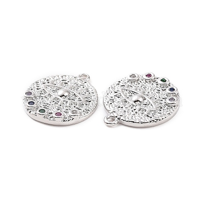 Латунные подвески из микро-паве KK-E068-VC117-1