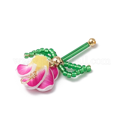 Подвески из семенного стекла и полимерной глины PALLOY-MZ00675-1