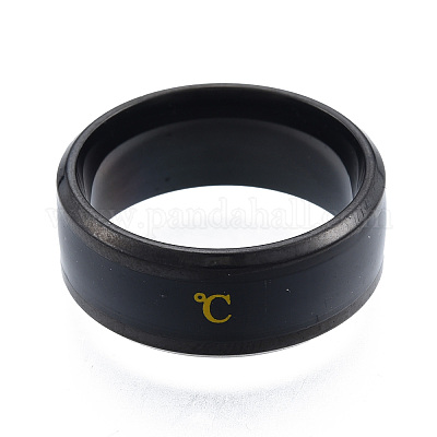 Кольцо-палец из нержавеющей стали 201 с простой температурой для женщин RJEW-N043-10E-1