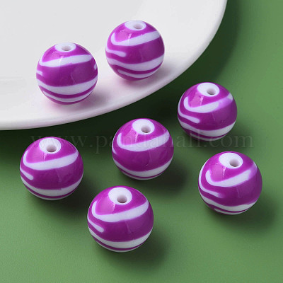 Непрозрачные полосатые акриловые бусины&nbsp;MACR-S373-27C-02-1