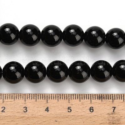 Натуральные бусины из черного оникса (окрашенные и нагретые) G-H329-C06-10mm-1