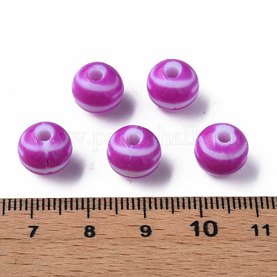 Непрозрачные полосатые акриловые бусины&nbsp;MACR-S373-27D-02-1