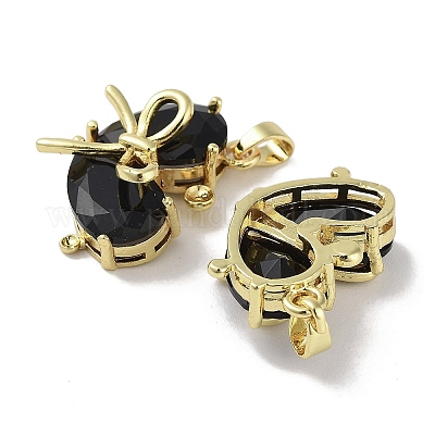 Подвески из настоящего латунированного стекла из золота 18 карат KK-R161-02G-03-1