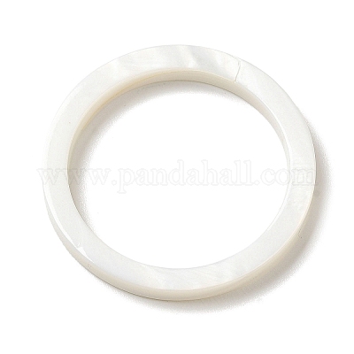 Anello di collegamento con conchiglia bianca naturale&nbsp;SSHEL-M022-16-1