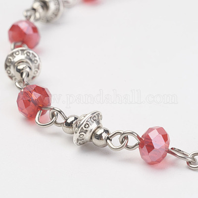 Железные цепные браслеты AJEW-AN00194-1