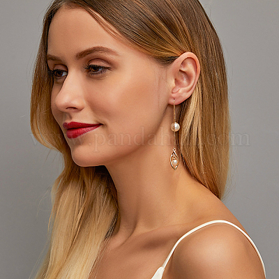 5 пара латунных сережек-гвоздиков с покрытием DIY-BBC0001-89-1