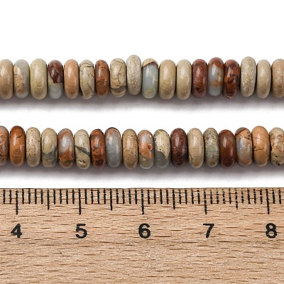 Натуральные бусины из аква терра яшмы G-L624-H03-6x2mm-1