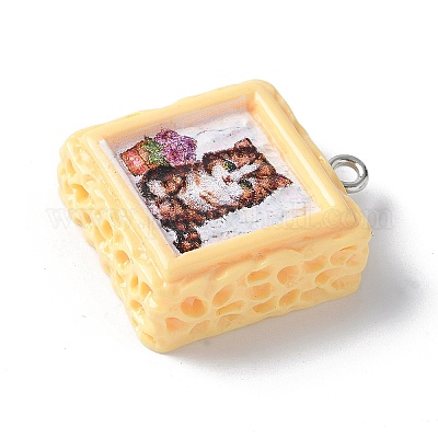 Подвески из непрозрачной смолы RESI-Z033-02P-D-1