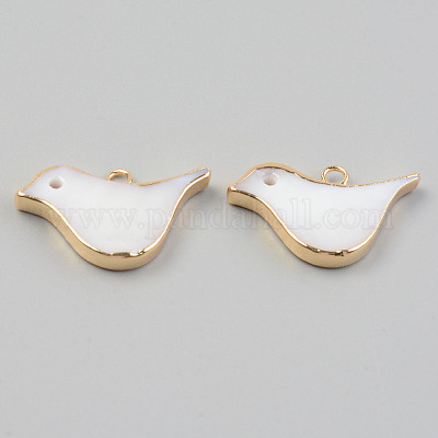 Подвески из гальванических натуральных пресноводных ракушек SHEL-T017-05-1