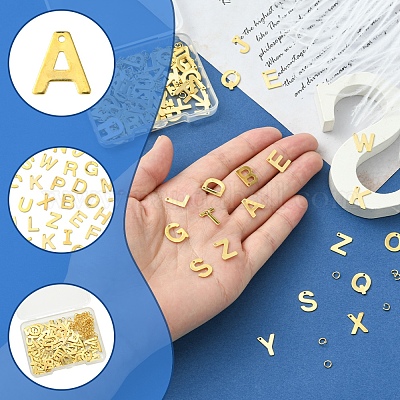 104 шт. 26 стиля буквы a~z 304 нержавеющая сталь буквы алфавита подвески STAS-FS0001-66-1