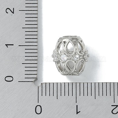 Покрытие стойки латунь микропаве прозрачные кубические циркониевые бусины KK-A220-13P-1