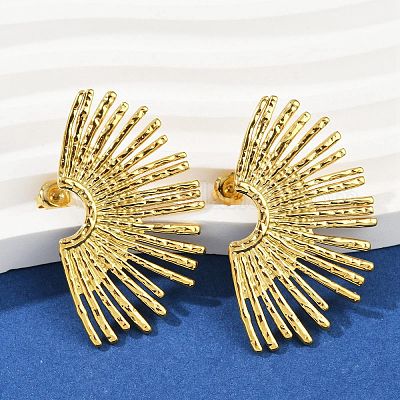 Серьги-гвоздики из нержавеющей стали 304 EJEW-U070-04G-1