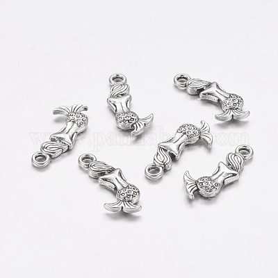 Тибетском стиле сплава русалка подвески X-TIBEP-5402-AS-FF-1